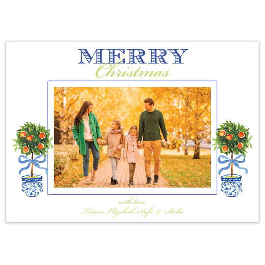 Citrus Topiaries Holiday Photo Cards